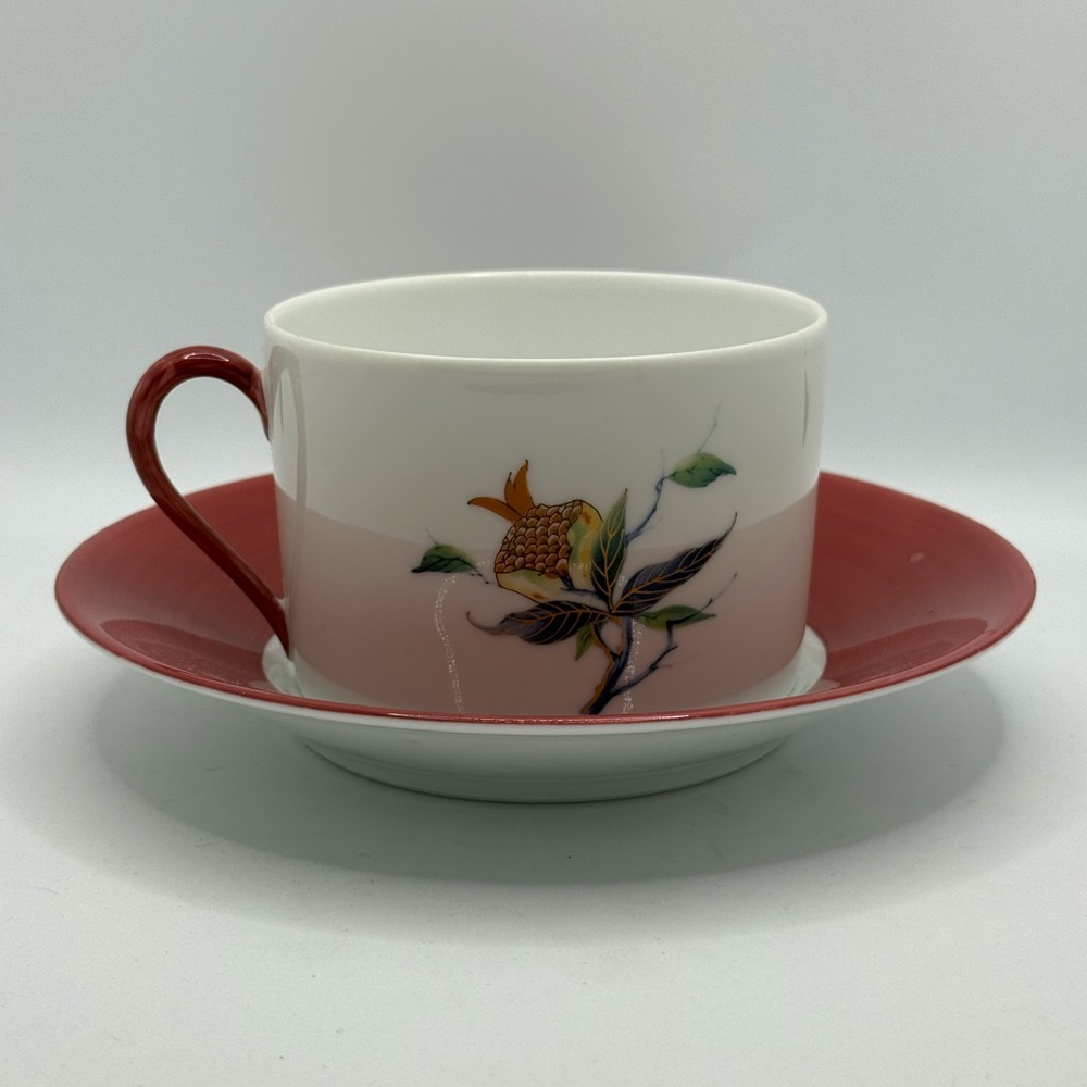 Jammet Seignolles Limoges France "Opium” Oversized Cup & Saucer Set Hand Painted